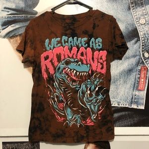 Hot Topic We Came As Romans Custom Hand Bleached Tie Dye Band Tee Size Small